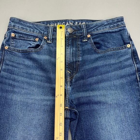 American Eagle Athletic Fit Jeans Dark Wash Denim Comfort Stretch Sz 29 Fits 29" - Picture 2 of 9